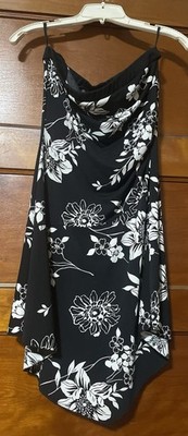 Vintage PS Per Seption Black White Hawaiian Tube Top Short Dress Juniors  Medium | eBay