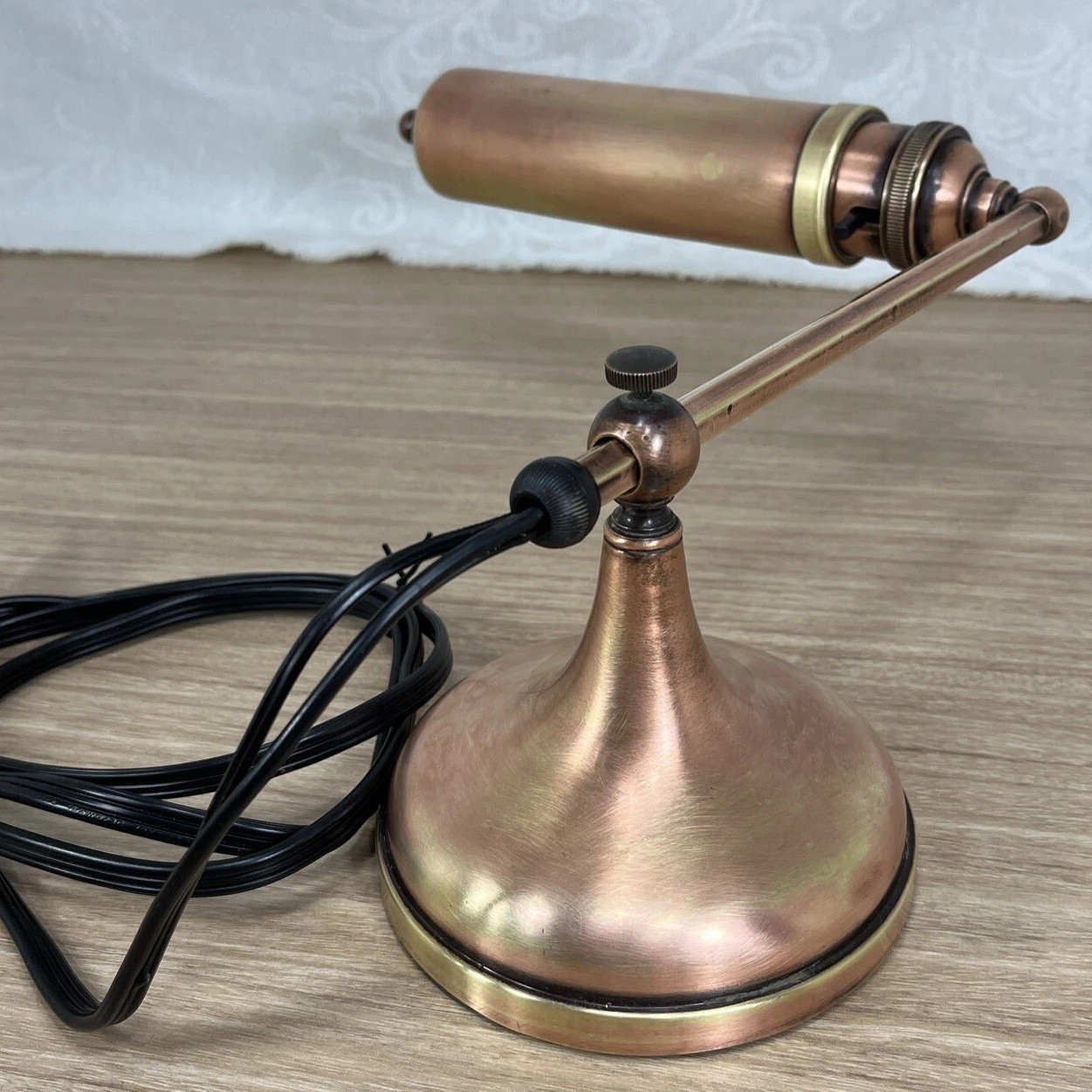 Vintage Antique Adjustable Copper Bankers/Library Desk Lamp 1915 Restored