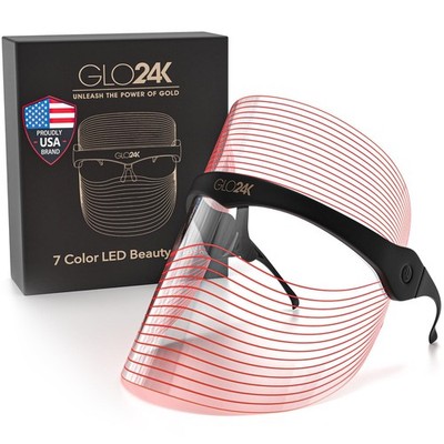 GLO24K Red Light Therapy Mask for Face   LED Face Mask Light Therapy with Red...