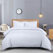 Palatial King 120x98 Stripe Duvet Cover Set   Cotton 1000TC Oversize Duvet Cover