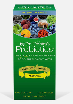 Dr. Ohhira's Probiotic Formula Prebiotics Postbiotic Live Cultures 30 Caps 03/28