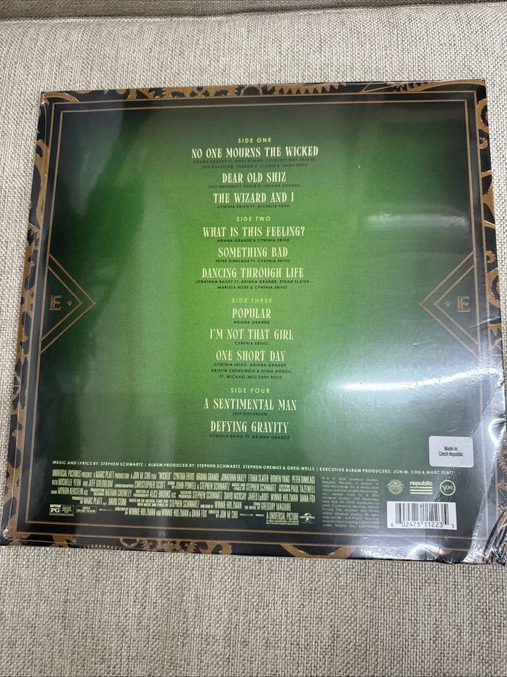 Wicked Soundtrack Elphaba Marbled Green Color Vinyl Bent Corner And Sealed - Image 2 of 3