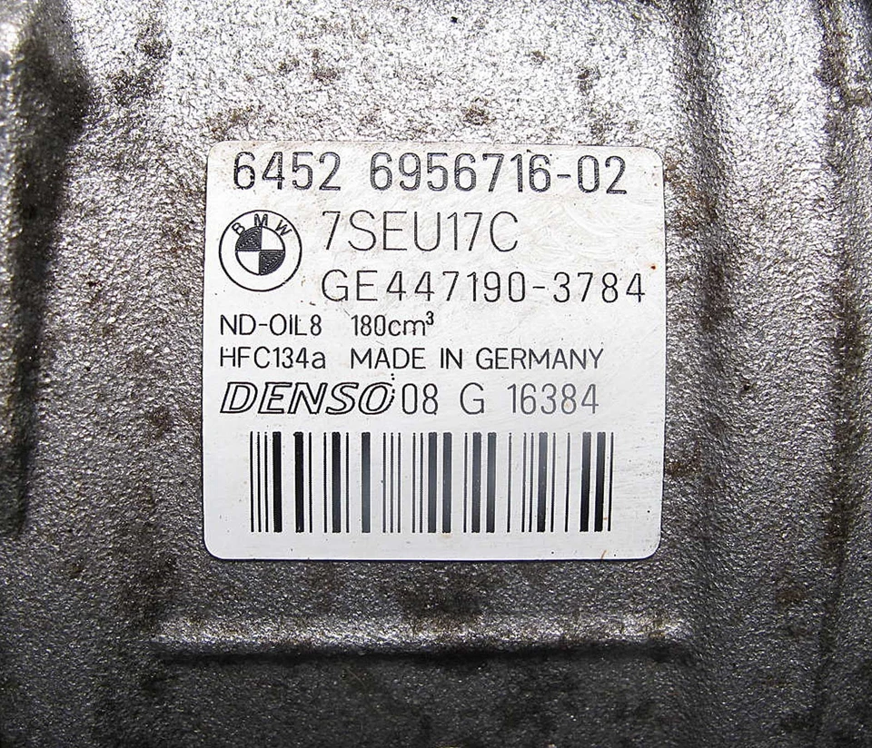 BMW N52 N51 2006 6 cilindros aire acondicionado temprano compresor de aire acondicionado Denso E90 E92 OEM Foto 2 de 4