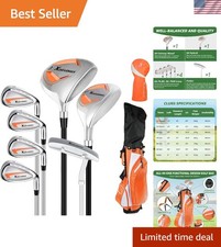 8 Pieces Complete Golf Club Set for Men Left or Right Handed   Mens Golf Club...