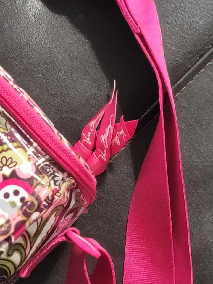 Bolso Bandolera Almuerzo Vera Bradley Rosa Patrón Paisley Aislado Foto 4 de 4