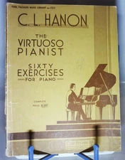 Virtuoso Pianist 60 Exercises for Piano Hanon Vintage Instructional Carl Fischer