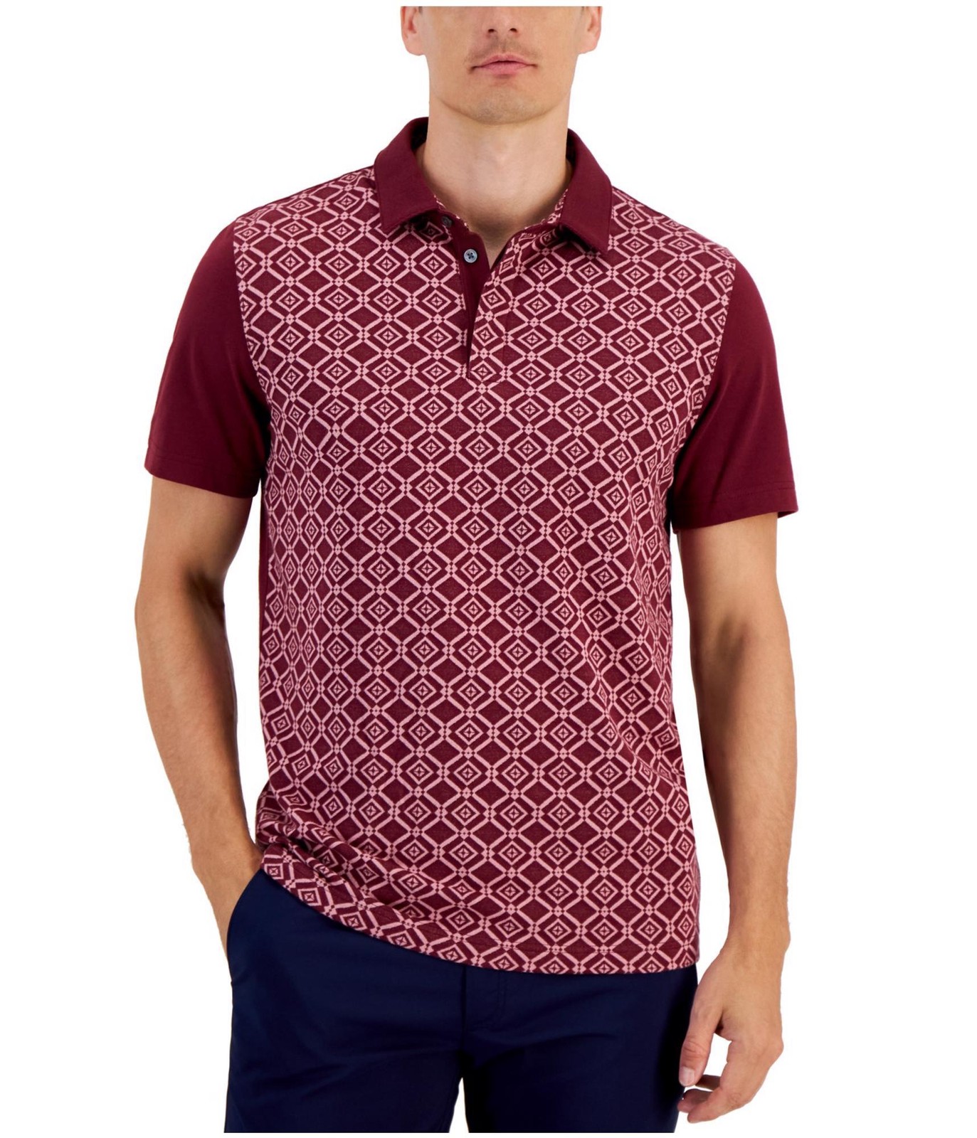 Alfani Mens Niko Polo Shirt Red Small 4590₽