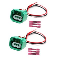 2PCS 3-Way High/Low Beam Headlights Connector Compatible with Dodge Ram 1500.