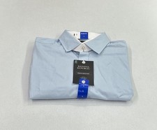 Banana Republic Men's Slim Fit Stretch Poplin Shirt, Light Blue, Size L