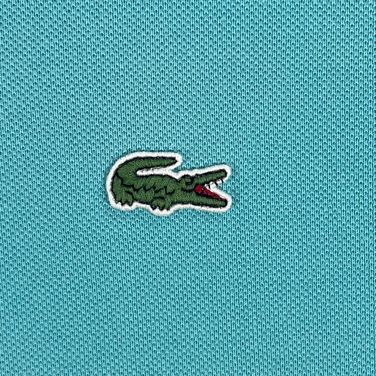 Lacoste Men's Size 6 Aqua Blue Short Sleeve Polo Shirt Crocodile Logo thumbnail 4