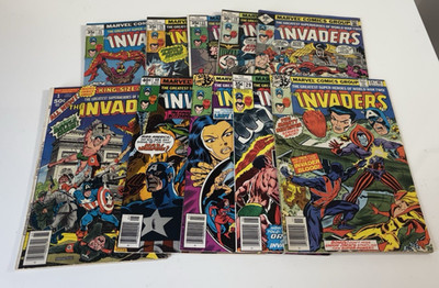 Invaders Bronze Age Marvel Lot 10 Books #14-40 Annual #1 Capt America Namor VF