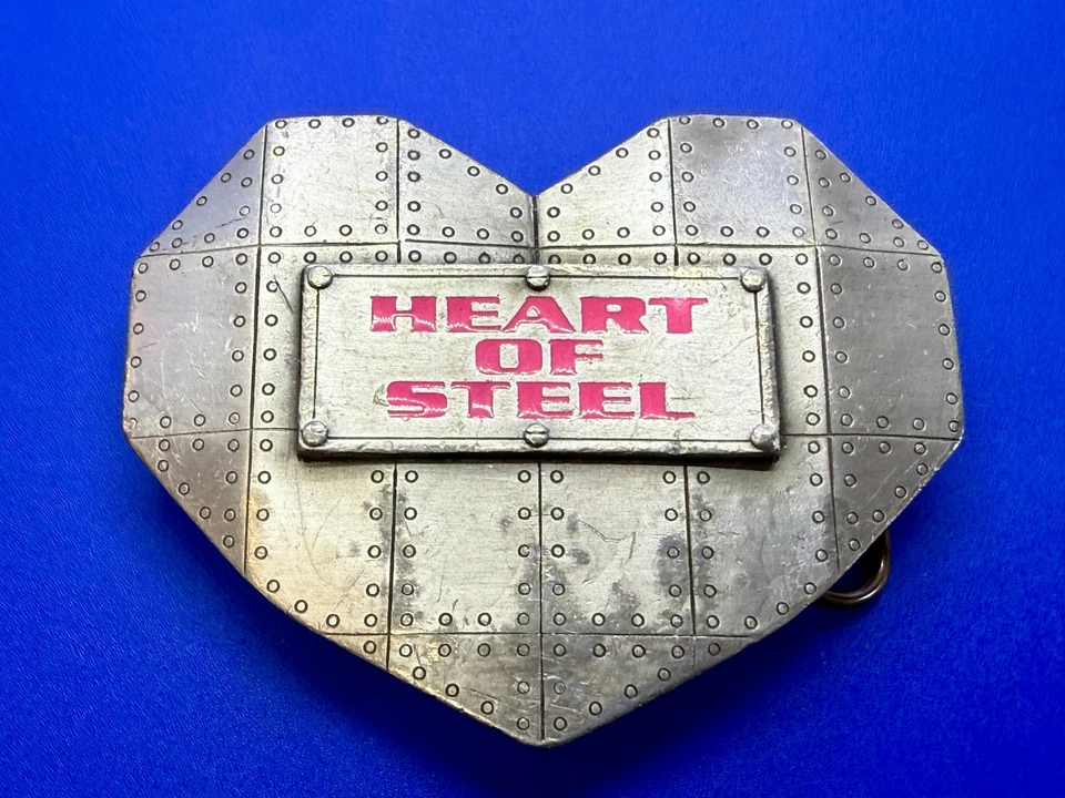 HEART of STEEL Cutout No Emotion No Love Statement 2006 Bergamot Belt Buckle - Image 3 of 4