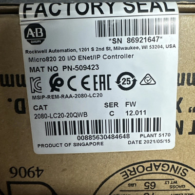 1PC NEW 2080-LC20-20QWB PLC 2080-LC20-20QWB Ethernet I/P Controller Fast Ship