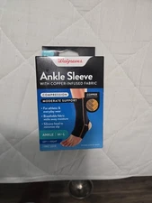 Walgreens Ankle Sleeve, Copper Infused, Moderate Support M/L Left Or Right