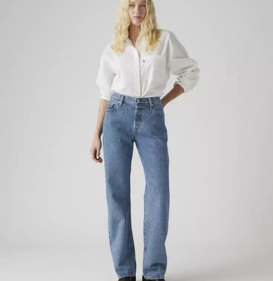 LEVI'S 501  '90s Women's Jeans - Shout Out Stone - Medium Wash NEW
