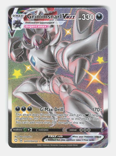 Grimmsnarl VMAX SV117/SV122 Holo VMAX Rare Shining Fates Shiny Vault Pokemon NM