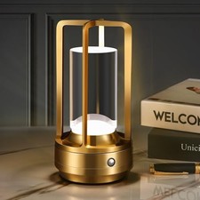 Portable Cordless Table Lamp  LED Desk Lamp with Touch Control  3-Colour Gold-1