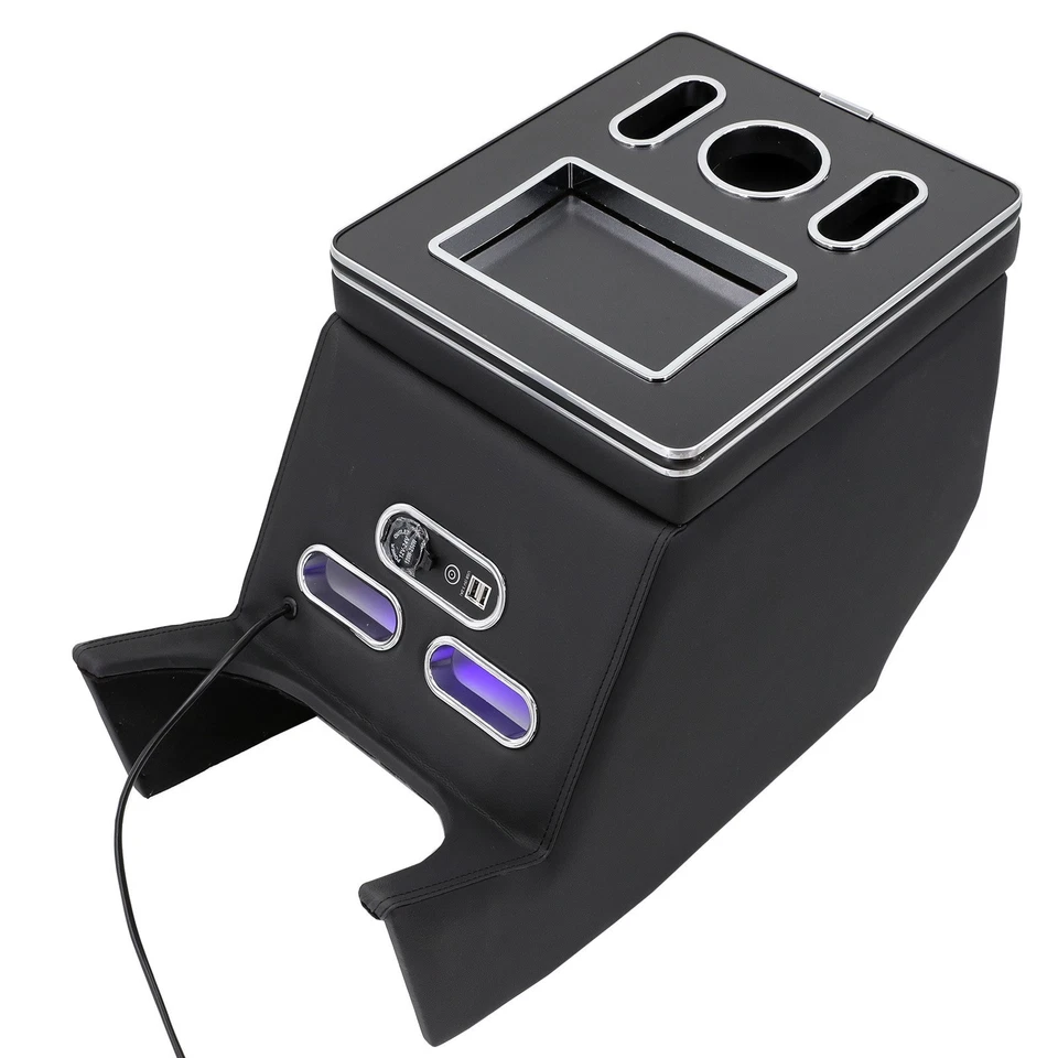 Caja reposabrazos + puerto de carga USB + caja reposabrazos LED para Mercedes-Benz V250 2014-2021 Foto 2 de 4