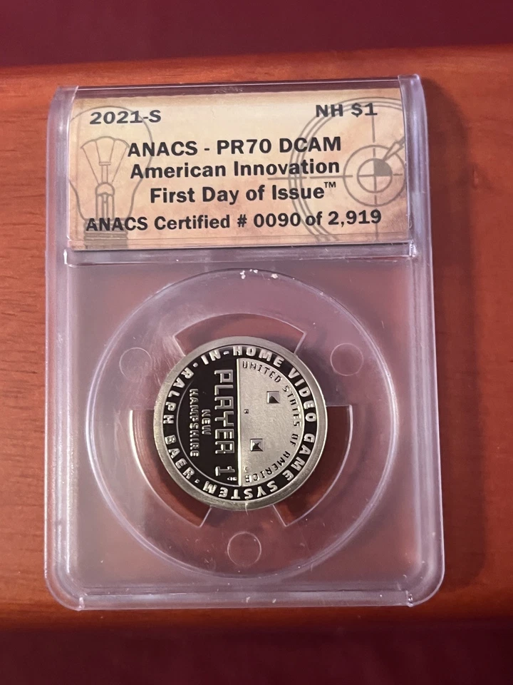  2021S ANACS Certified PR70 DCAM American Innovation 1$ 4 Coins FDOI  - Image 4 of 4
