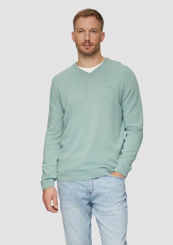 s.Oliver Herren Pullover Baumwolle Basic Strickpullover V-Ausschnitt Farben - Bild 89 von 92