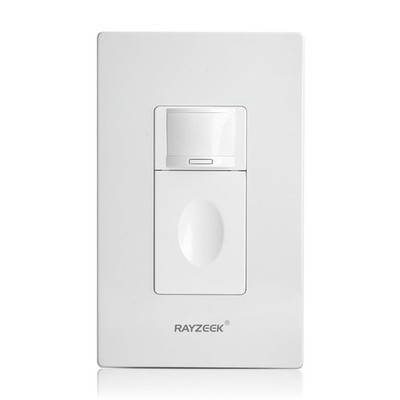 RAYZEEK Motion Sensor Light Switch, No Neutral Wire Required, Ground white