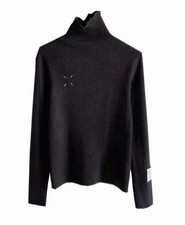 Women s Knit Turtleneck Sweater Size Large and Medium Color Dark Grey