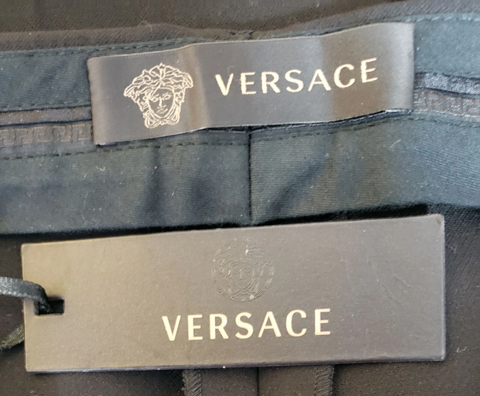 PANTALONE LANA CLASSICO NERO VERSACE F W15 LOOK #48 taglia 38 4
