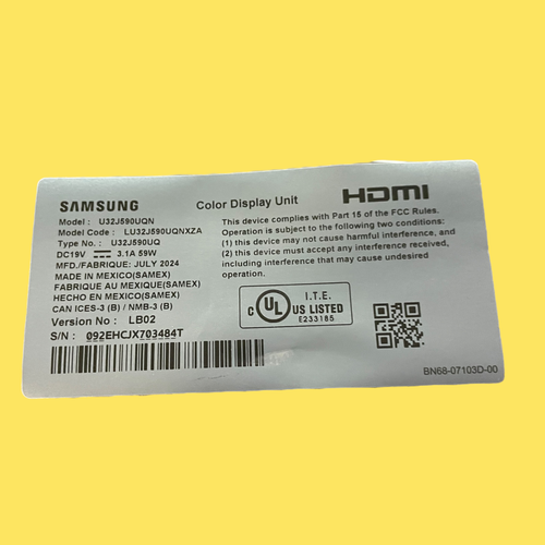Samsung U32J590UQN Monitor Power Button BN41-02522A & Flex Ribbon Cable #4447 - Afbeelding 10 van 10