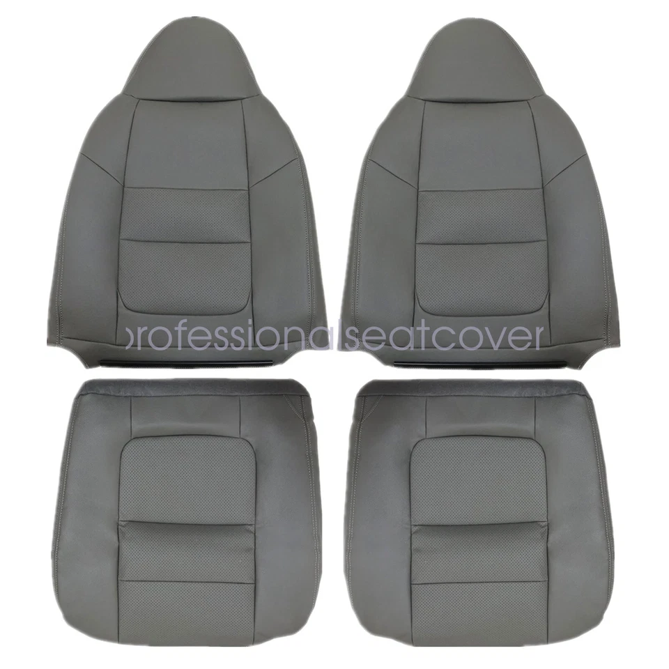 Cubierta de asiento de cuero gris para Ford F250 F350 Lariat 2001 inferior y superior Foto 3 de 4