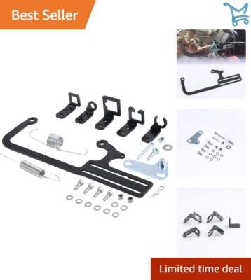 304147 EZ-EFI High-Quality Adjustable Throttle Cable Mount Kit - Steel Black