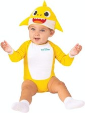 Baby Shark Yellow Pinkfong Fancy Dress Up Halloween Infant Toddler Child Costume