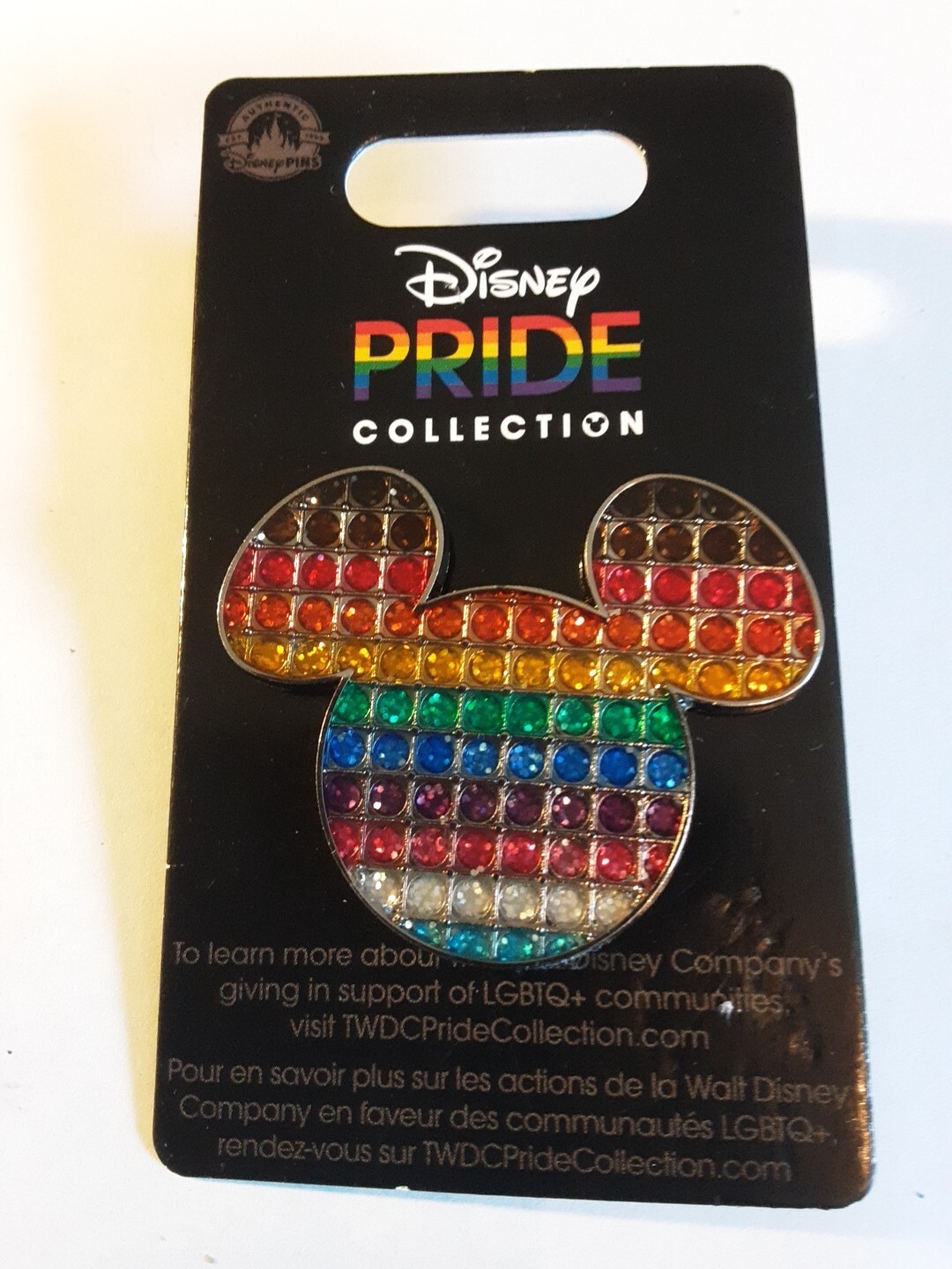 Disney Parks Rainbow Pride Collection Bisexual Flag Mickey Icon Pin Official Pin