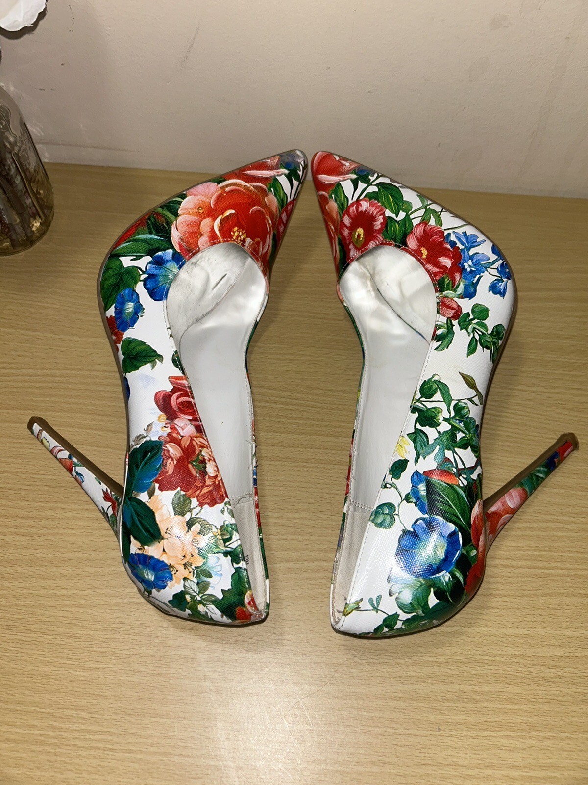 WOMEN’S SIZE 13 HEELS HOT TOMATO FLORAL VGC BEAUTIFUL PUMPS STILETTO eBay