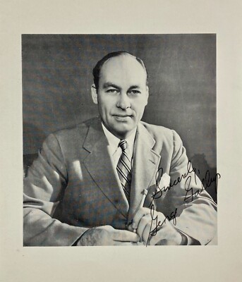 GEORGE H. GALLUP Signed PHOTO Statistician American Pioneer Invented GALLUP POLL
