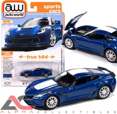 #ad AUTOWORLD AWSP176B 1:64 2018 CHEVROLET CORVETTE quot;GRAND SPORTquot; ADMIRAL BLUE $6.59