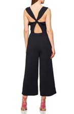 REISS Navy Cut-Out Peekaboo Back Sleeveless Crop Pant Jumpsuit 8 US 12UK M