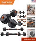 Home Gym Essential: 4-in-1 Adjustable Dumbbell Set 20-90lbs with Safety Nuts