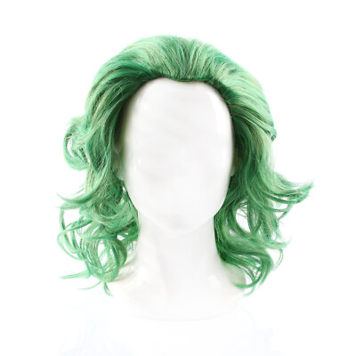 GRÜN VERRÜCKTER JOKER BÖSEWICHT PERÜCKE ERWACHSENE CLOWN COSPLAY SCHICKES KLEID HALLOWEEN KOSTÜM
