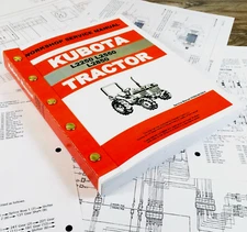 Kubota L2250 L2550 L2850 Tractor Service Repair Manual Shop Book Overhaul Color