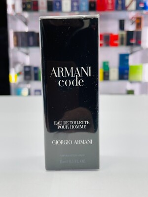 Giorgio Armani Code Eau De Toilette Spray For Men 15 ml * New In Box *