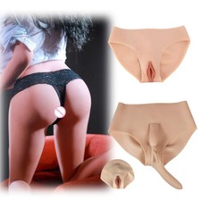 Silicone Pants Shorts Underwear Triangle Briefs Crossdresser Transgender