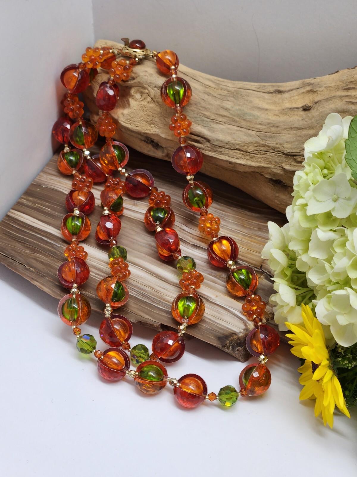 West Germany Vintage Fruit Salad Cluster Necklace Col… Gem