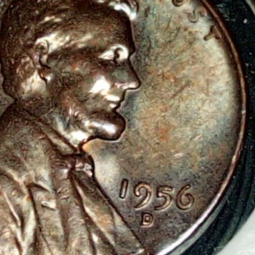 Mint Error Coin Lincoln Wheat 1c One Cent 1956 DDO  - Image 3 of 4