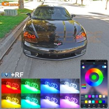 For Chevrolet Corvette C6 Multi Color Rgb Led Angel Eyes Kit Bluetooth App