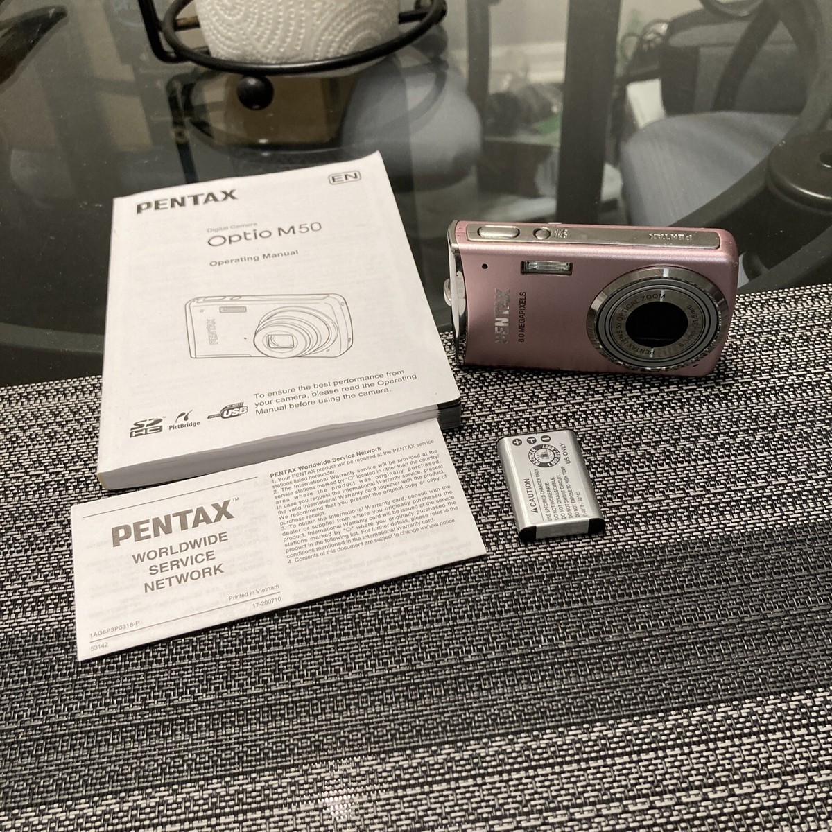 Pentax Optio M50 Compact Digital Camera Pink POWERS ON
