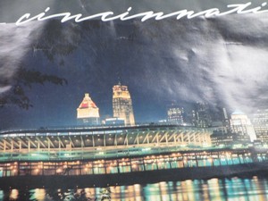 1980s 18 X 24 Cincinnati Skyline Antonelli Photogra Riverfront Stadium Free Ship Ebay