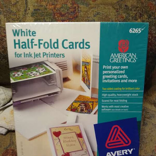 AMERICAN GREETINGS(AVERY) - HALF-FOLD CARDS FOR INKJET PRINTERS-6265 ...