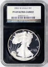 2002-W Proof $1 American Silver Eagle NGC Retro PF69UCAM NGC 25th Anniversary