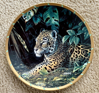 LENOX Guy Coheleach's Collections Porcelain ''Royal Cats'' Jungle Jaguar Plate