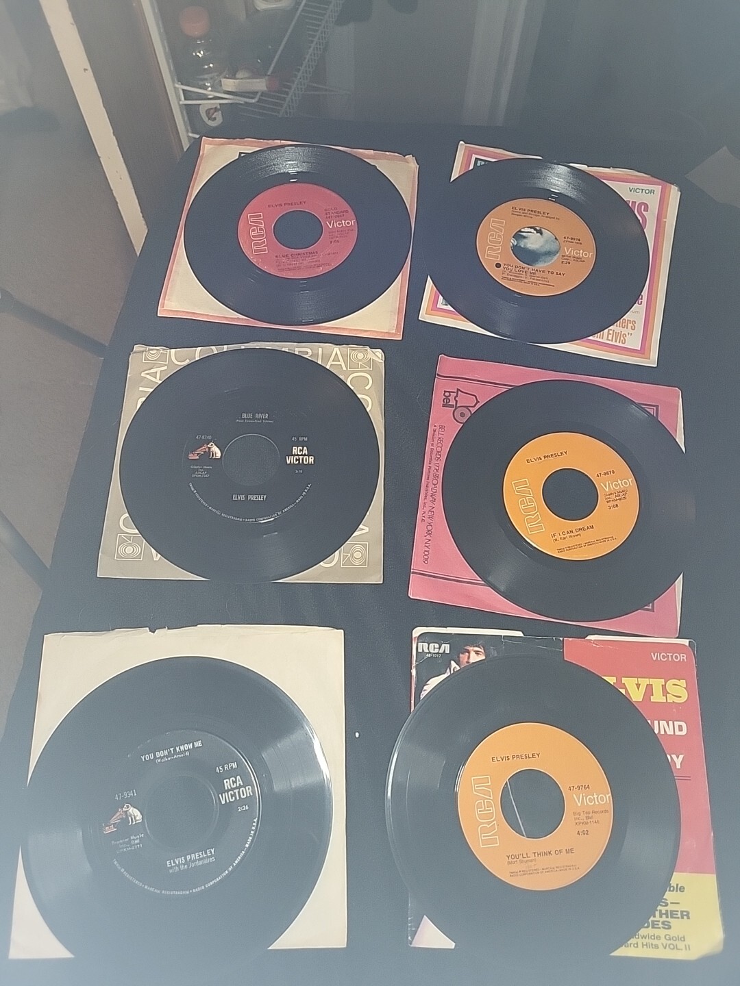 6 Different Elvis Presley RCA 45 RPM Vinyl Records Wholesale Lot Used